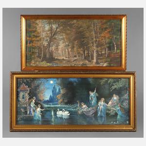 Zwei Goldstuckleisten um 1910