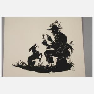 Zwei Scherenschnitte