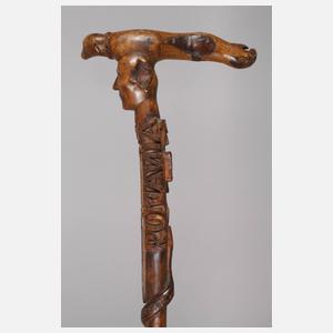 Geschnitzter Spazierstock
