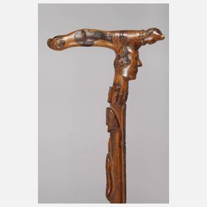 Geschnitzter Spazierstock