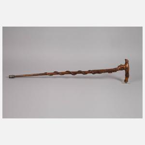 Geschnitzter Spazierstock