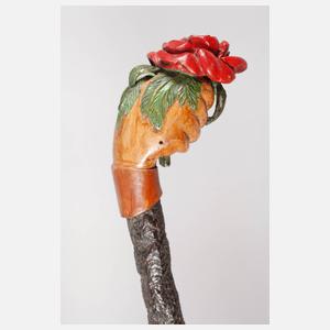 Geschnitzter Spazierstock