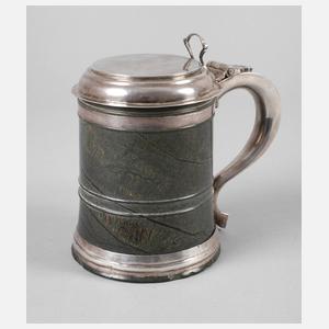 Serpentinkrug mit Silbermontur