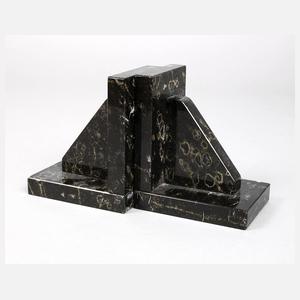 Paar Buchstützen Serpentin