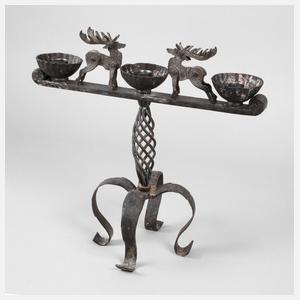 Schmiedeeiserner Leuchter