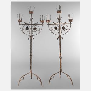 Paar große Standkandelaber