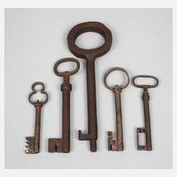 Fünf historische Schlüssel111