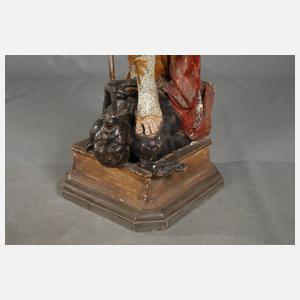 Geschnitzte Heiligenplastik