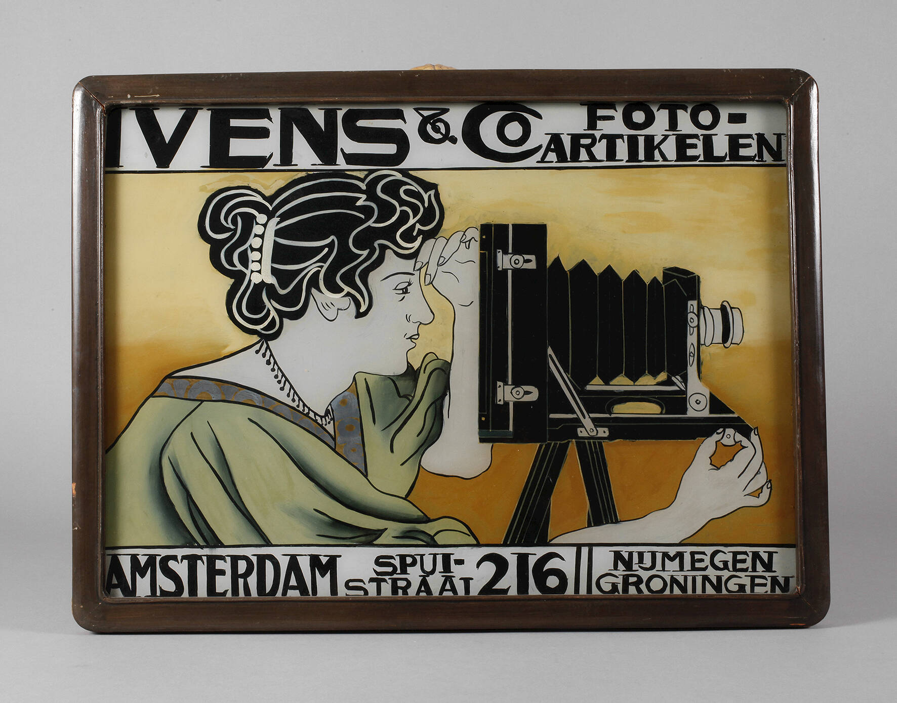 Werbeschild Hinterglasmalerei