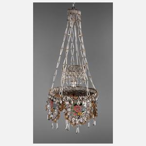 Glasperlenleuchter Biedermeier