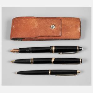 Drei Schreibgeräte Montblanc