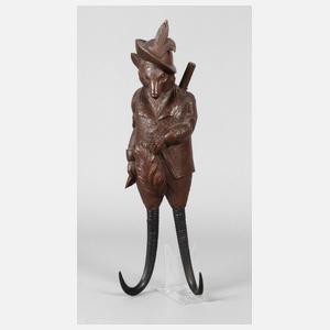 Jagdliche Wandgarderobe mit Spieluhr