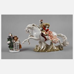 Zwei Figuren Leningrader Porzellanmanufaktur