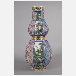 Große Doppelkürbisvase