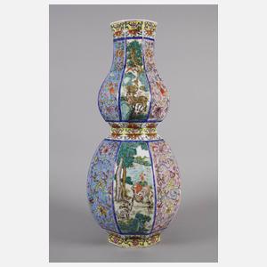 Große Doppelkürbisvase