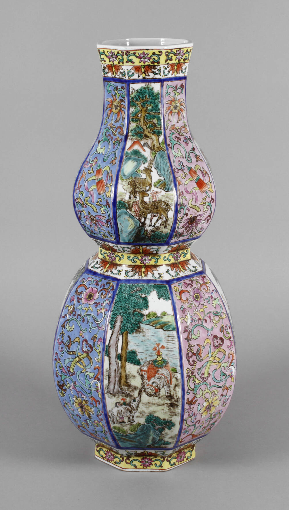 Große Doppelkürbisvase