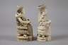 Paar Elfenbeinschnitzereien
