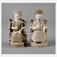 Paar Elfenbeinschnitzereien111