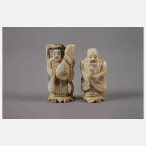 Sechs Elfenbein Figuren