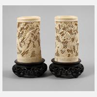 Paar Elfenbeinschnitzereien111