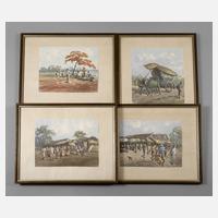 Konvolut Aquarelle Asien111