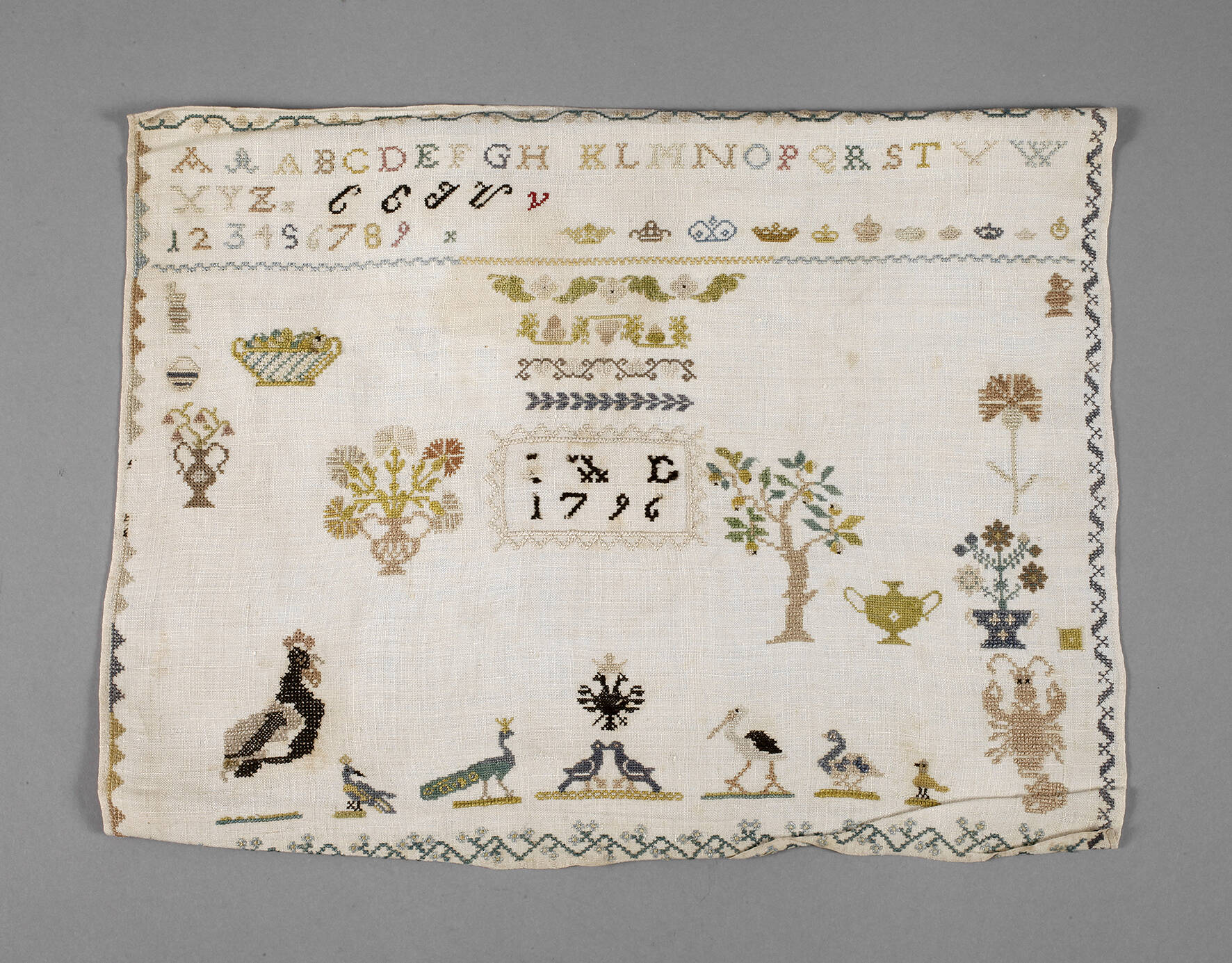 Stickmustertuch 1796