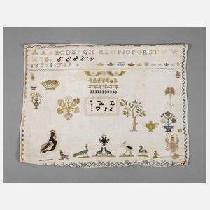 Stickmustertuch 1796