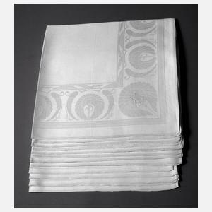 Zwölf Servietten Jugendstil