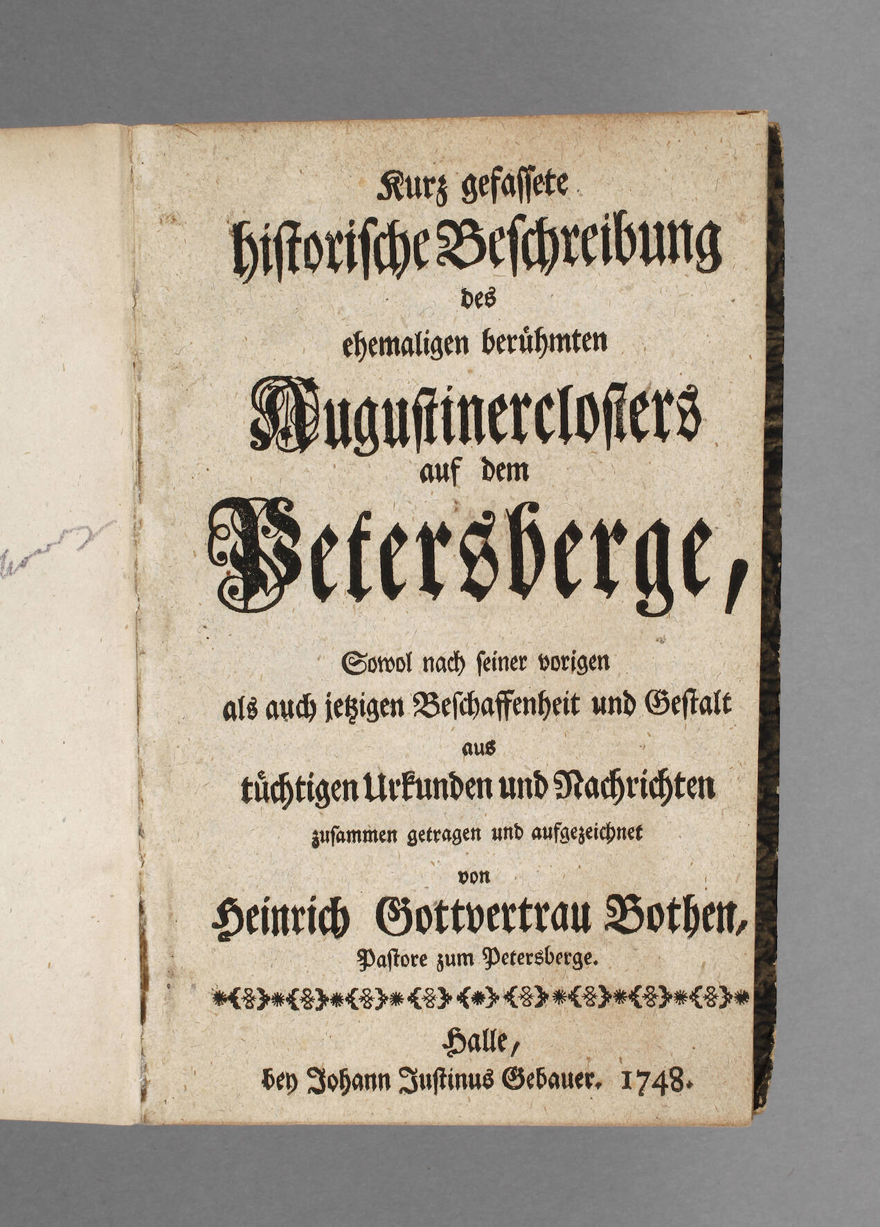 Kurz gefassete historische Beschreibung