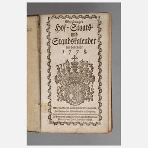 Würzburg Hof-, Staats- und Standeskalender