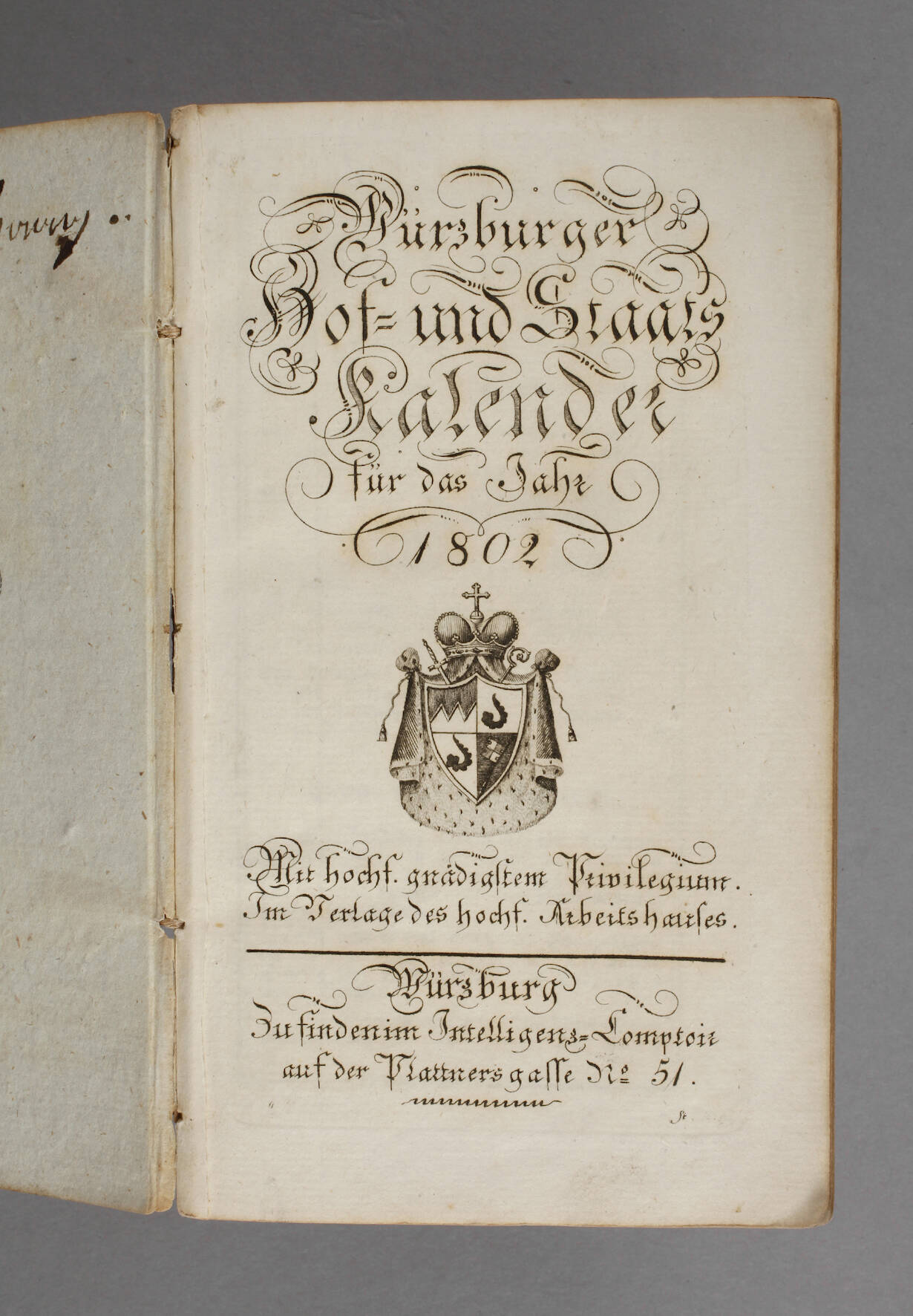 Würzburger Hof- und Staats-Kalender 1802