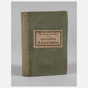 Memoranda der speciellen Anatomie