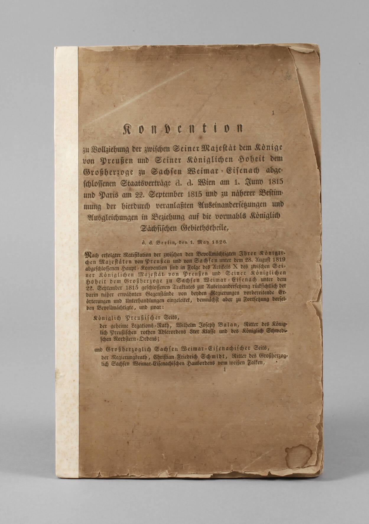 Konvention Sachsen-Weimar-Eisenach 1826