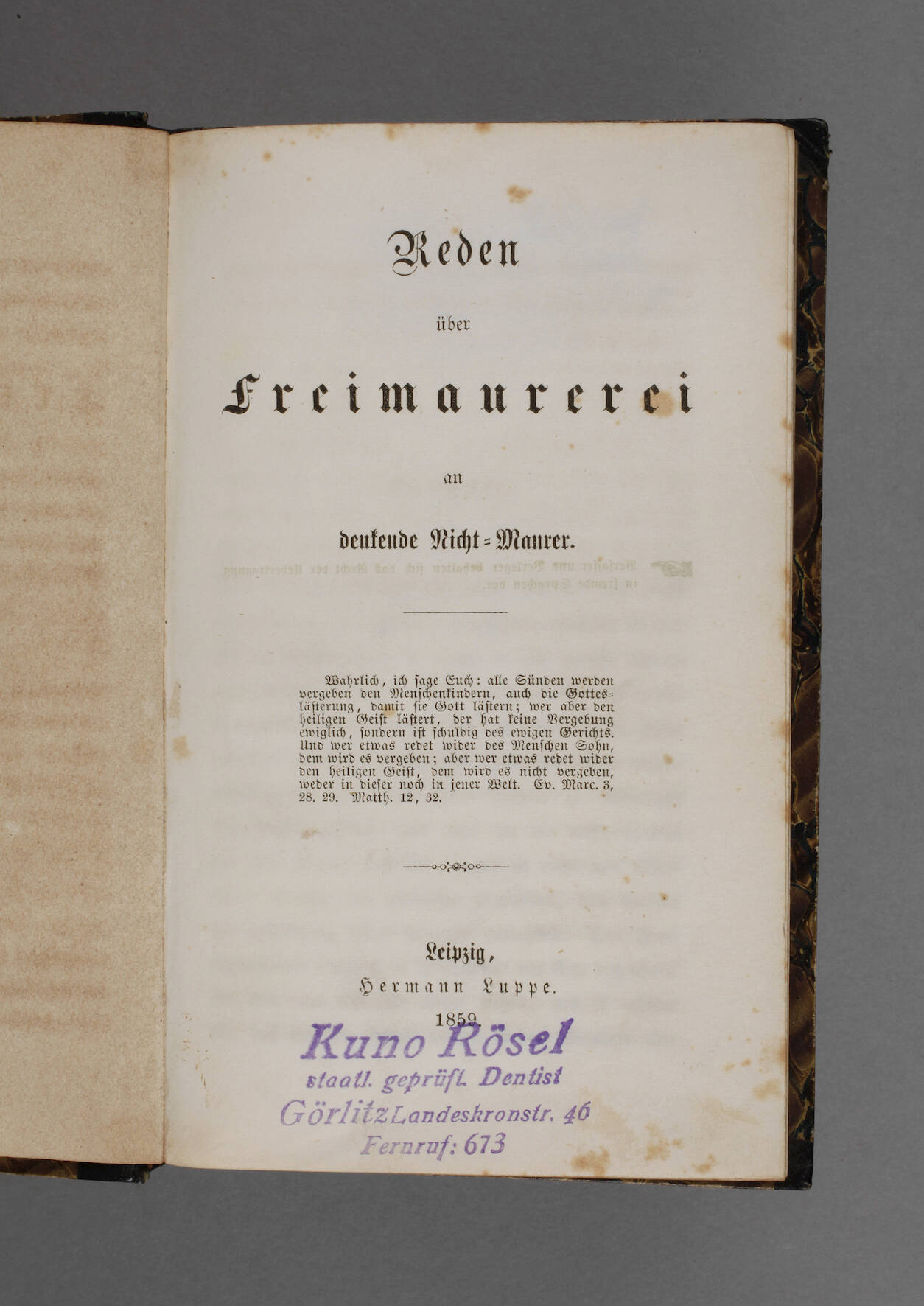 Reden über Freimaurerei