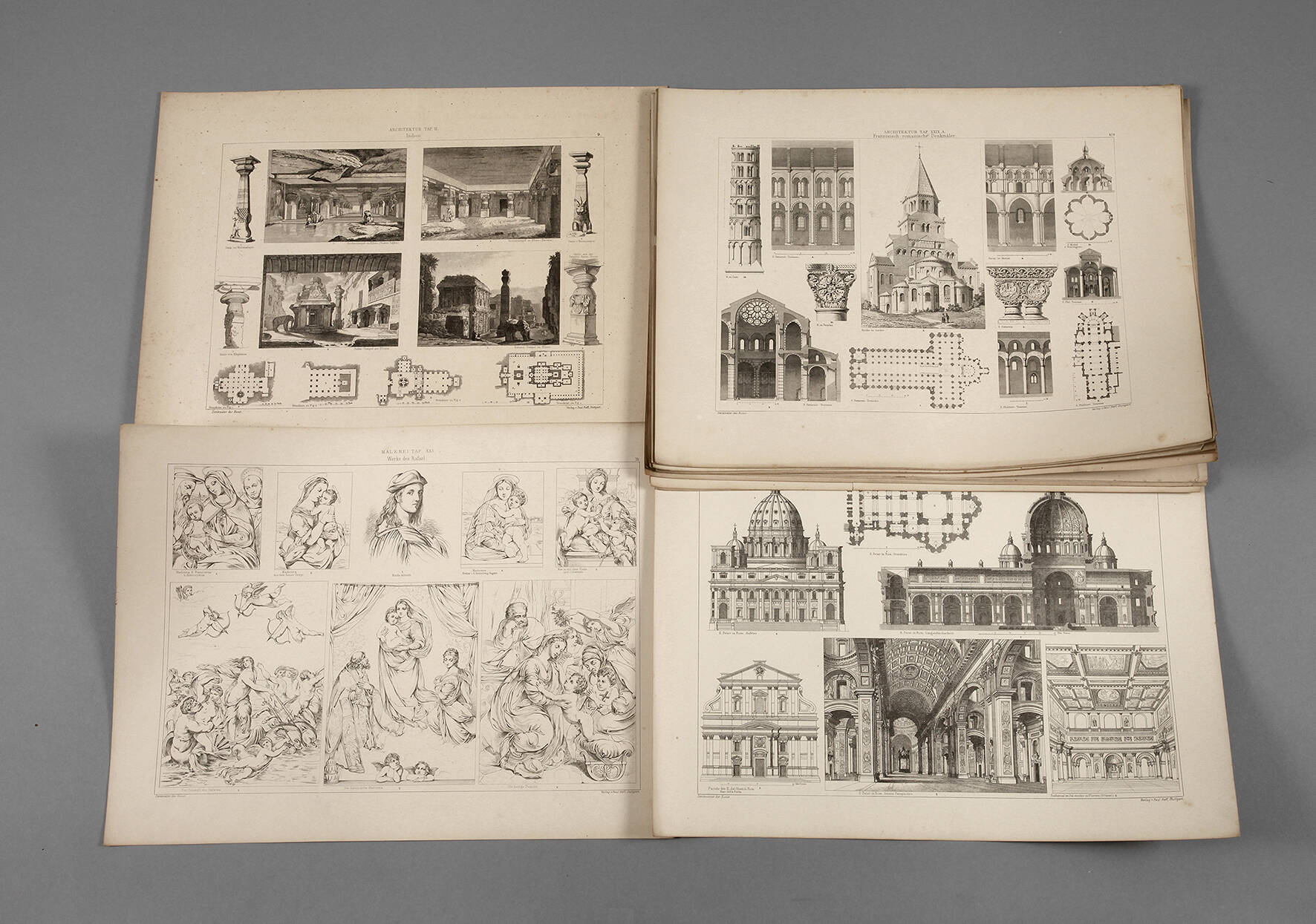 Konvolut Tafeln aus "Denkmäler der Kunst"