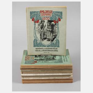 Konvolut Kalender für das Erzgebirge