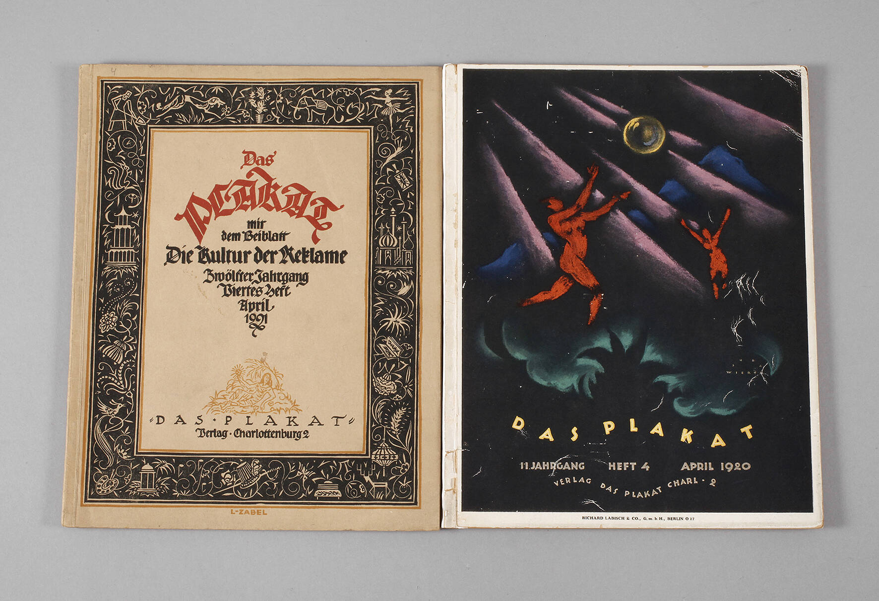 Zwei Hefte "Das Plakat"