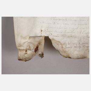 Lettre Patente mit dem Autogramm Napoleon I.