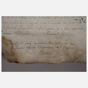 Lettre Patente mit dem Autogramm Napoleon I.
