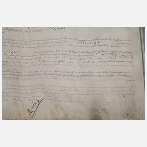 Lettre Patente mit dem Autogramm Napoleon I.