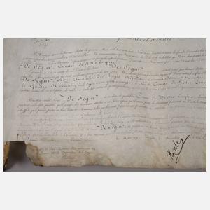 Lettre Patente mit dem Autogramm Napoleon I.