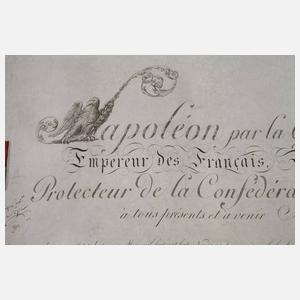 Lettre Patente mit dem Autogramm Napoleon I.