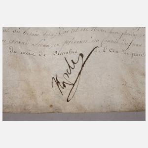 Lettre Patente mit dem Autogramm Napoleon I.