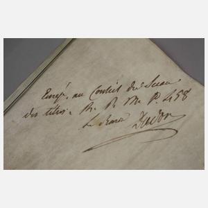 Lettre Patente mit dem Autogramm Napoleon I.
