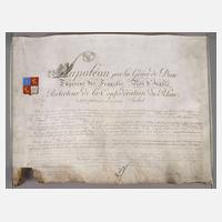 Lettre Patente mit dem Autogramm Napoleon I.111