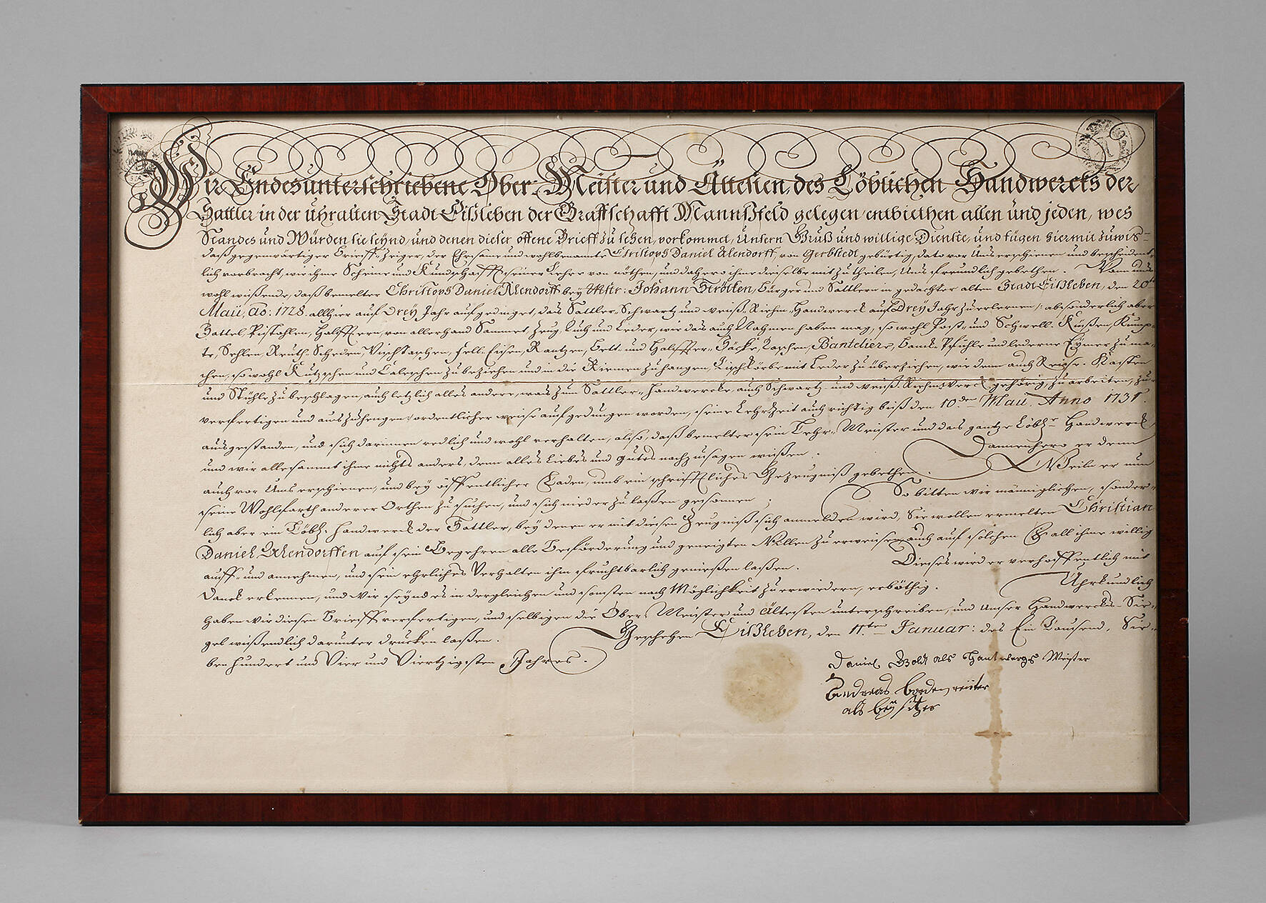 Meisterbrief Sattler Eisleben