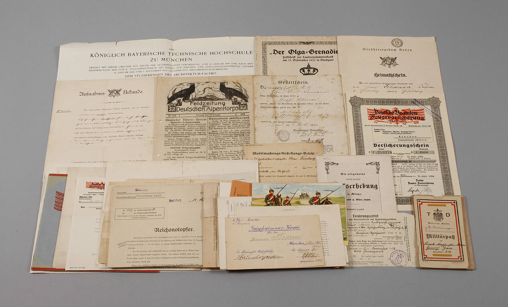 Konvolut Dokumente Deutsches Reich
