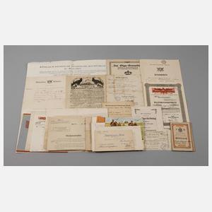 Konvolut Dokumente Deutsches Reich