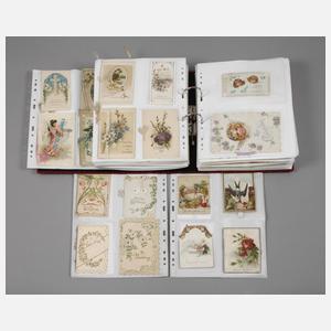 Sammlung Anlasskarten um 1900