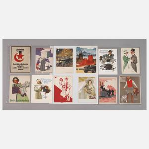 Konvolut Reklamepostkarten